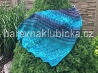 Tisk návod pletený šátek Hlubina oceánu