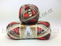 Alize Diva batik hnědo-červená 4574