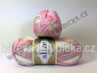 Alize Diva batik růžovo-bílá 2807