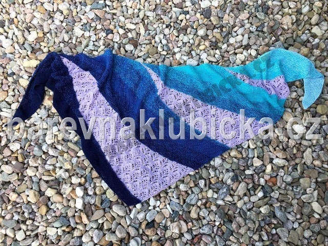 Návod pletený šátek Letní stmívání