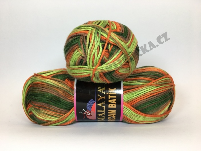 Mercan Batik 59519 zeleno-oranžová