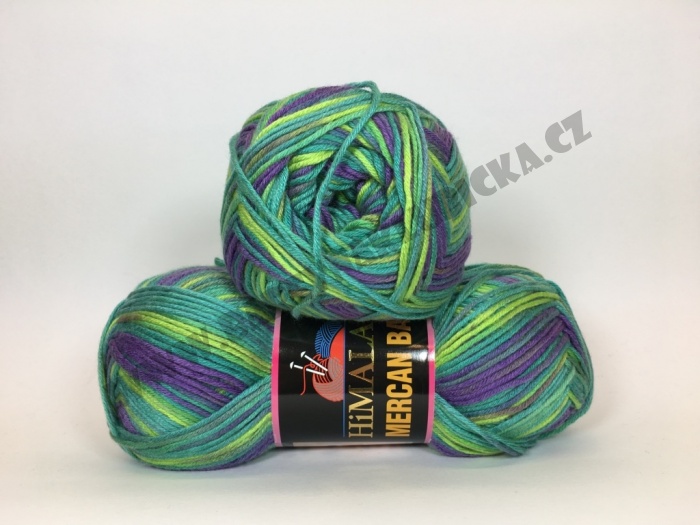 Mercan Batik 59523 zeleno-fialová