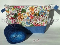 Projektová taška kytky na pletení zapínaná na zip