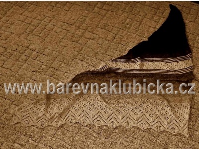 pletený šátek z Barevného klubíčka Hlubina oceánu