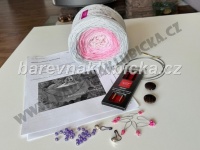 Barevné klubíčko Natali s lurexem na barevný šátek Sargas 2