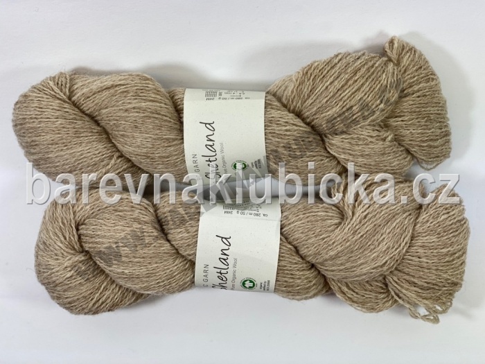 Bio Shetland BC Garn  002 Hellcamelmeliert