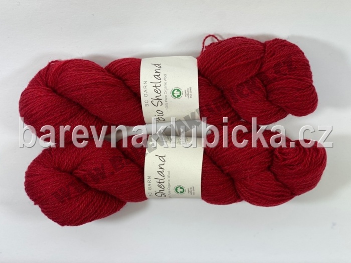 Bio Shetland BC Garn  035 Cherry