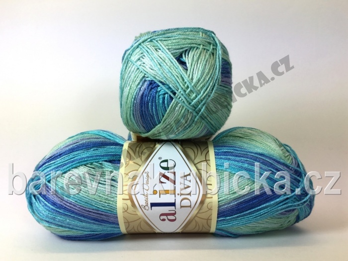 Alize Diva batik modro-tyrkysová 1767