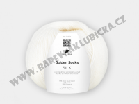 Pro Lana golden socks silk 01 bílá