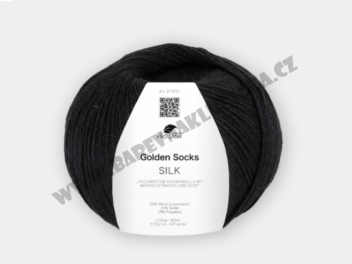 Pro Lana golden socks silk 99 černá