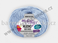 Merino silk socks 257 světle modrá