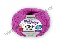 Merino silk socks 240 malinová