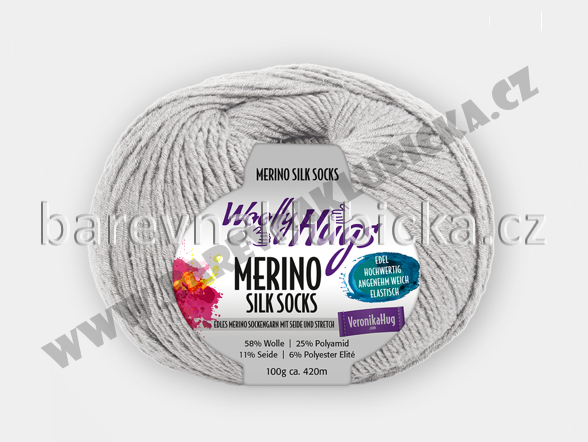 Merino silk socks 291 šedá