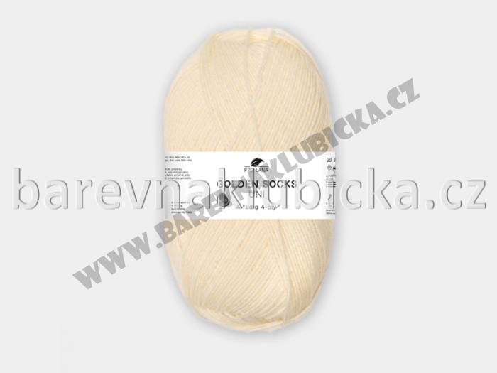 Pro Lana Golden socks uni 428 /4-fach smetanová