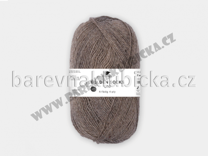 Pro Lana Golden socks uni 430 /4-fach hnědá melír
