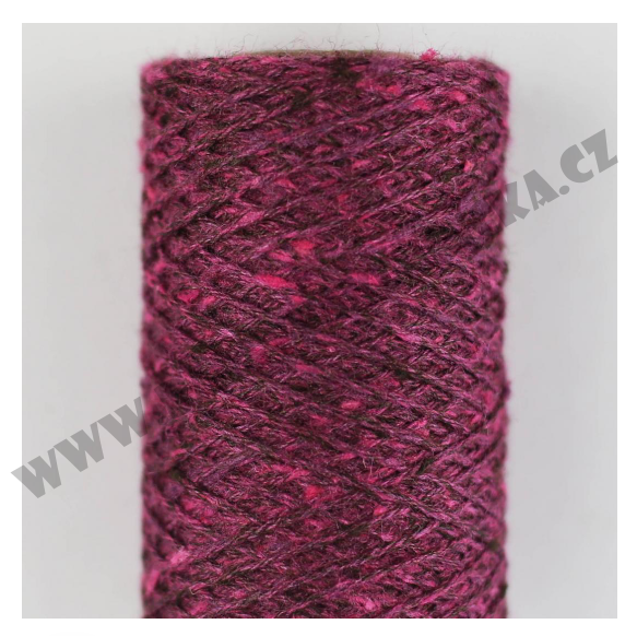 Tussah Tweed BC garn 002 bordeaux vínová