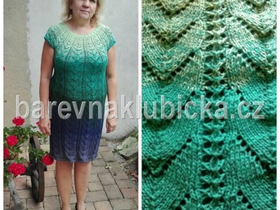 Pletené šaty projekt z Barevného klubíčka Ivona Hercegová